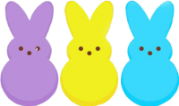colorful easter peeps